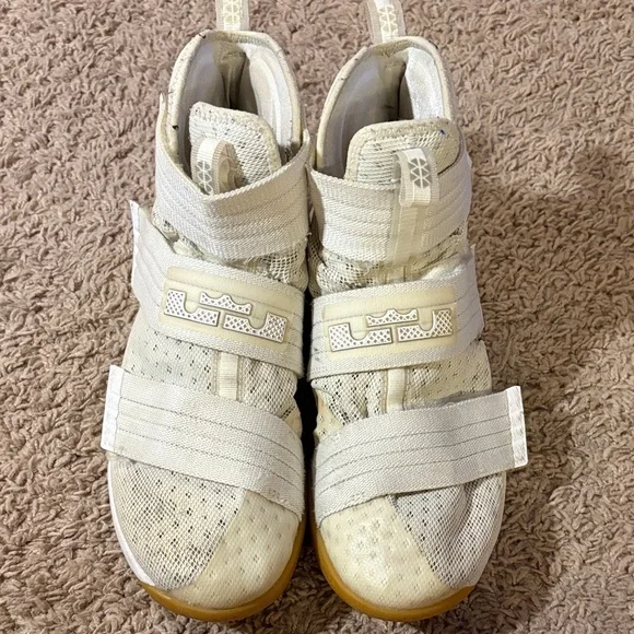 Men's Cream Athletic High-Top Sneakers - Picture 1 of 5